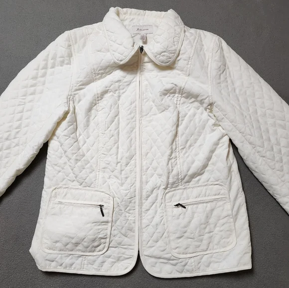 Quilted Jacket JM Collection - Light Spring Fall Jacket Sz Med - Picture 5 of 9